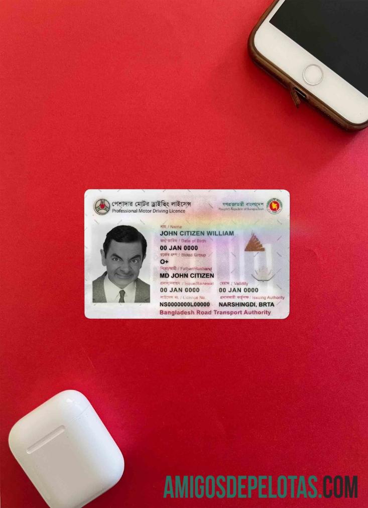 Bangladesh DL Versão 1 Photolook FRENTE baixar para verificação